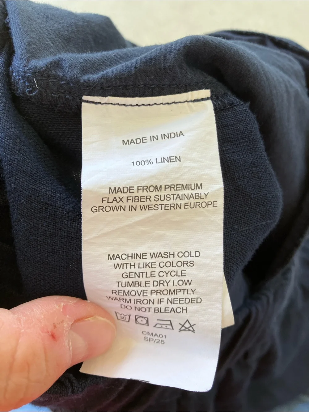 Quince Deep Navy European Linen Pants, XL